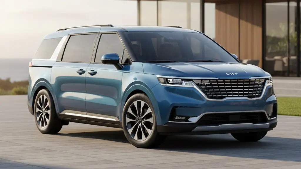 Xe Kia Carnival 2022 màu xanh sang trọng đang được săn đón tại Chợ Xe Việt